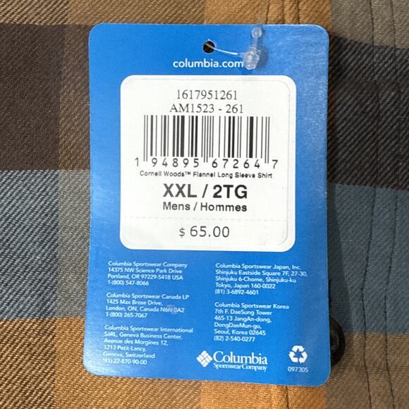 Columbia Men's Cornell Woods Flannel Long Sleeve Shirt, Size XXL NEW NWT - Picture 5 of 7